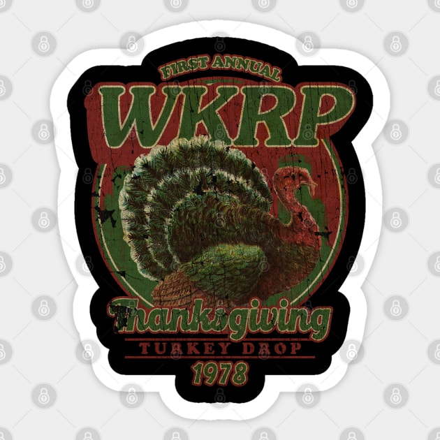 Vintage - WKRP TURKEY DROP 1978 Sticker by jandamuda99